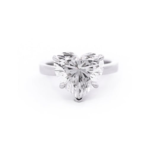 Solitaire Heart Diamond Ring by Ashna Mehta