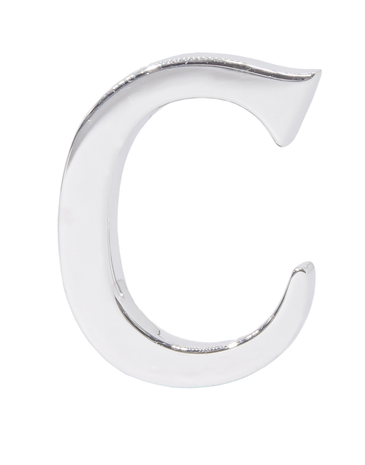 Alphabet 'C' Bag Bijoux Plain 18K White Gold