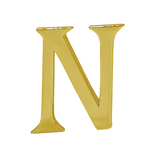 Alphabet 'N' Bag Bijoux Plain 18K Yellow Gold