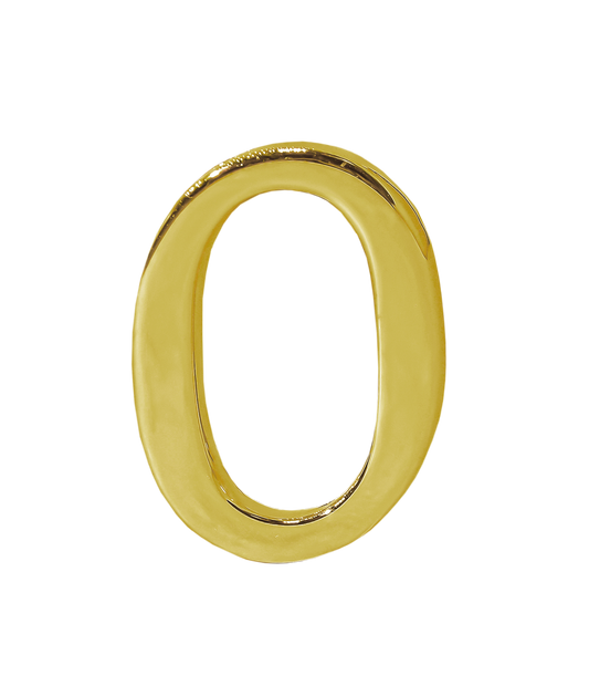 Alphabet 'O' Bag Bijoux Plain 18K Yellow Gold