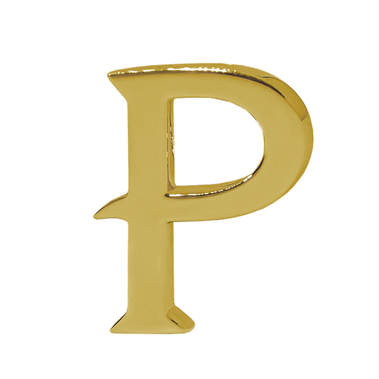 Alphabet 'P' Bag Bijoux Plain 18K Yellow Gold