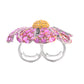 Daisy Flower Rosecut Ring with Pink Sapphires by Ashna Mehta
