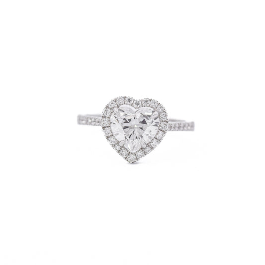 Heart Shape Solitaire Diamond Ring by Ashna Mehta