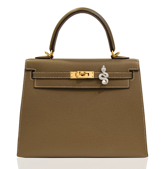 Brown handbag with gold hardware on a white background, collection-preview