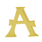 Alphabet 'A' Bag Bijoux Plain 18K Yellow Gold