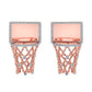 Basketball Hoop Earrings – Diamond Border Backboard – Rose Gold