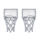 Basketball Hoop Earrings – Diamond Border Backboard – White Gold