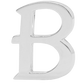 Alphabet 'B' Bag Bijoux Plain 18K White Gold