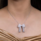 Bow White Gold Customized Bag Bijoux