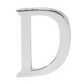 Alphabet 'D' Bag Bijoux Plain 18K White Gold