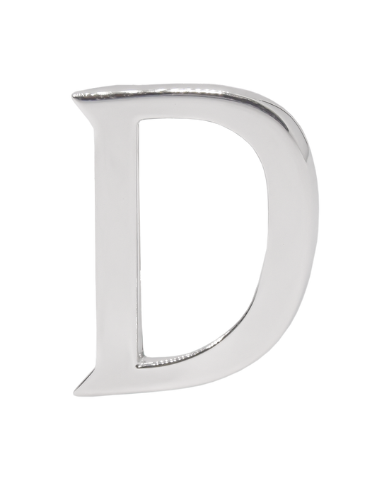 Alphabet 'D' Bag Bijoux Plain 18K White Gold