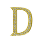 Alphabet 'D' Bag Bijoux with Natural Diamonds
