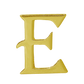 Alphabet 'E' Bag Bijoux Plain 18K Yellow Gold