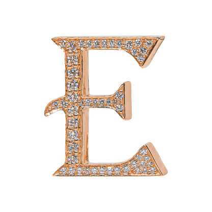 Alphabet 'E' Bag Bijoux with Natural Diamonds