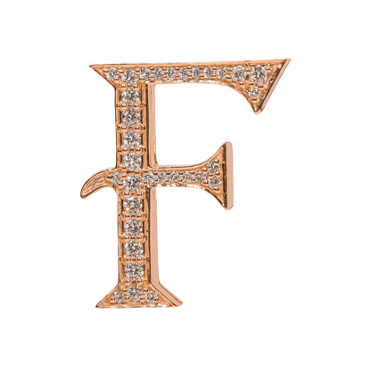 Alphabet 'F' Bag Bijoux with Natural Diamonds