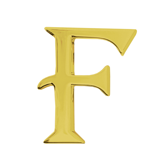 Alphabet 'F' Bag Bijoux Plain 18K Yellow Gold