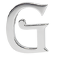 Alphabet 'G' Bag Bijoux Plain 18K White Gold