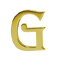 Alphabet 'G' Bag Bijoux Plain 18K Yellow Gold