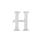 Alphabet 'H' Bag Bijoux with Natural Diamonds