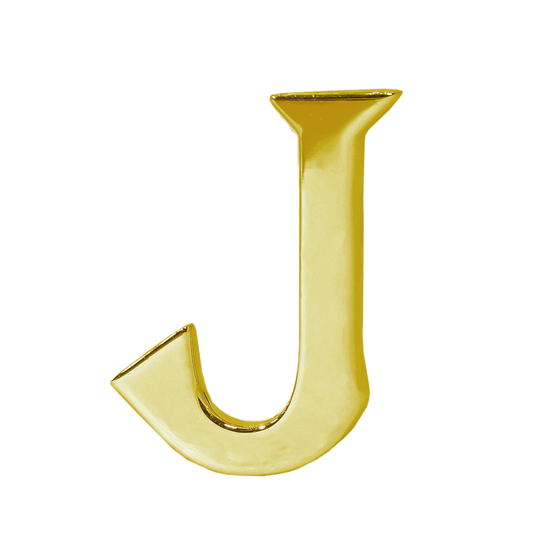 Alphabet 'J' Bag Bijoux Plain 18K Yellow Gold