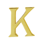 Alphabet 'K' Bag Bijoux Plain 18K Yellow Gold