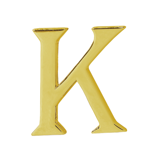 Alphabet 'K' Bag Bijoux Plain 18K Yellow Gold