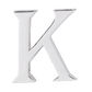 Alphabet 'K' Bag Bijoux Plain 18K White Gold