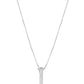 Silver necklace with a 'L' pendant on a white background