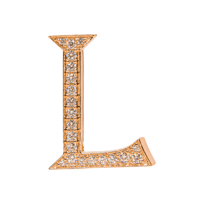Alphabet 'L' Bag Bijoux with Natural Diamonds
