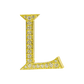 Alphabet 'L' Bag Bijoux with Natural Diamonds