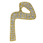 Alphabet 'M' Customized Yellow Gold Diamond Bag Bijoux