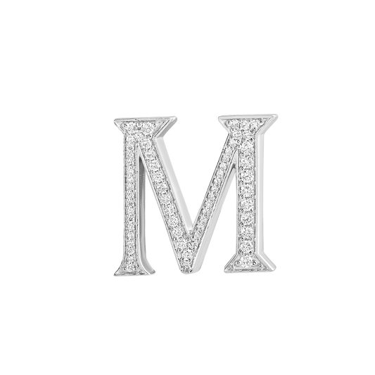 Alphabet 'M' Bag Bijoux with Natural Diamonds