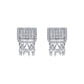 Basketball Mini Hoop Earrings – Full Diamond Backboard – White Gold