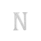 Alphabet 'N' Bag Bijoux with Natural Diamonds