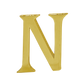 Alphabet 'N' Bag Bijoux Plain 18K Yellow Gold