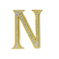Alphabet 'N' Bag Bijoux with Natural Diamonds