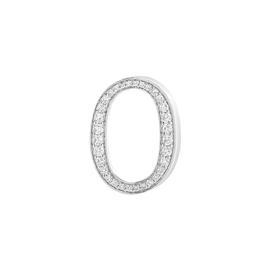 Alphabet 'O' Bag Bijoux with Natural Diamonds