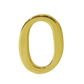 Alphabet 'O' Bag Bijoux Plain 18K Yellow Gold