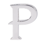 Alphabet 'P' Bag Bijoux Plain 18K White Gold