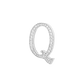 Alphabet 'Q' Bag Bijoux with Natural Diamonds