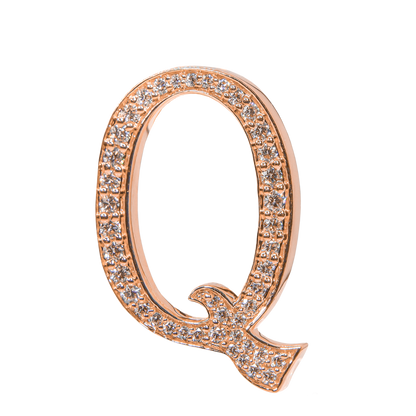Alphabet 'Q' Bag Bijoux with Natural Diamonds