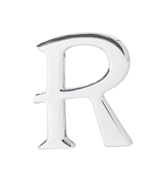 Alphabet 'R' Bag Bijoux Plain 18K White Gold