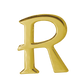 Alphabet 'R' Bag Bijoux Plain 18K Yellow Gold