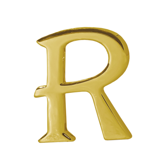 Alphabet 'R' Bag Bijoux Plain 18K Yellow Gold