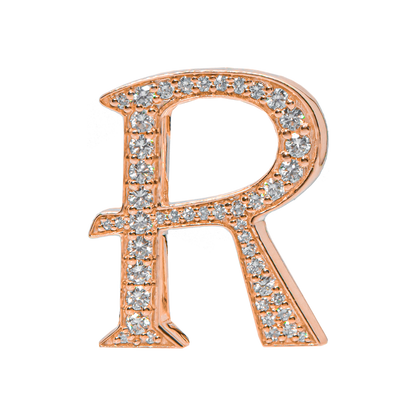 Alphabet 'R' Bag Bijoux with Natural Diamonds