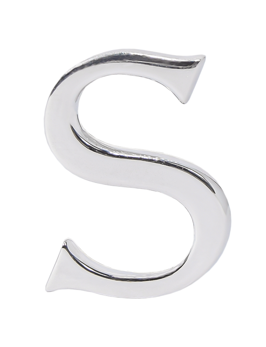 Alphabet 'S' Bag Bijoux Plain 18K White Gold