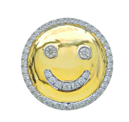 Smiley Customized Bag Bijoux with Natural Diamonds