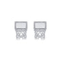 Basketball Mini Hoop Earrings – Border Diamond Backboard – White Gold