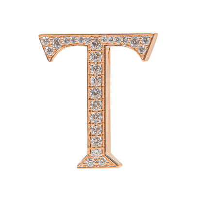 Alphabet 'T' Bag Bijoux with Natural Diamonds