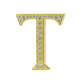 Alphabet 'T' Bag Bijoux with Natural Diamonds